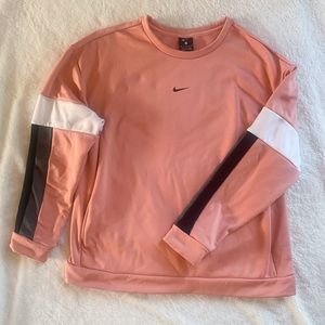 Nike pink sweatshirt with pockets